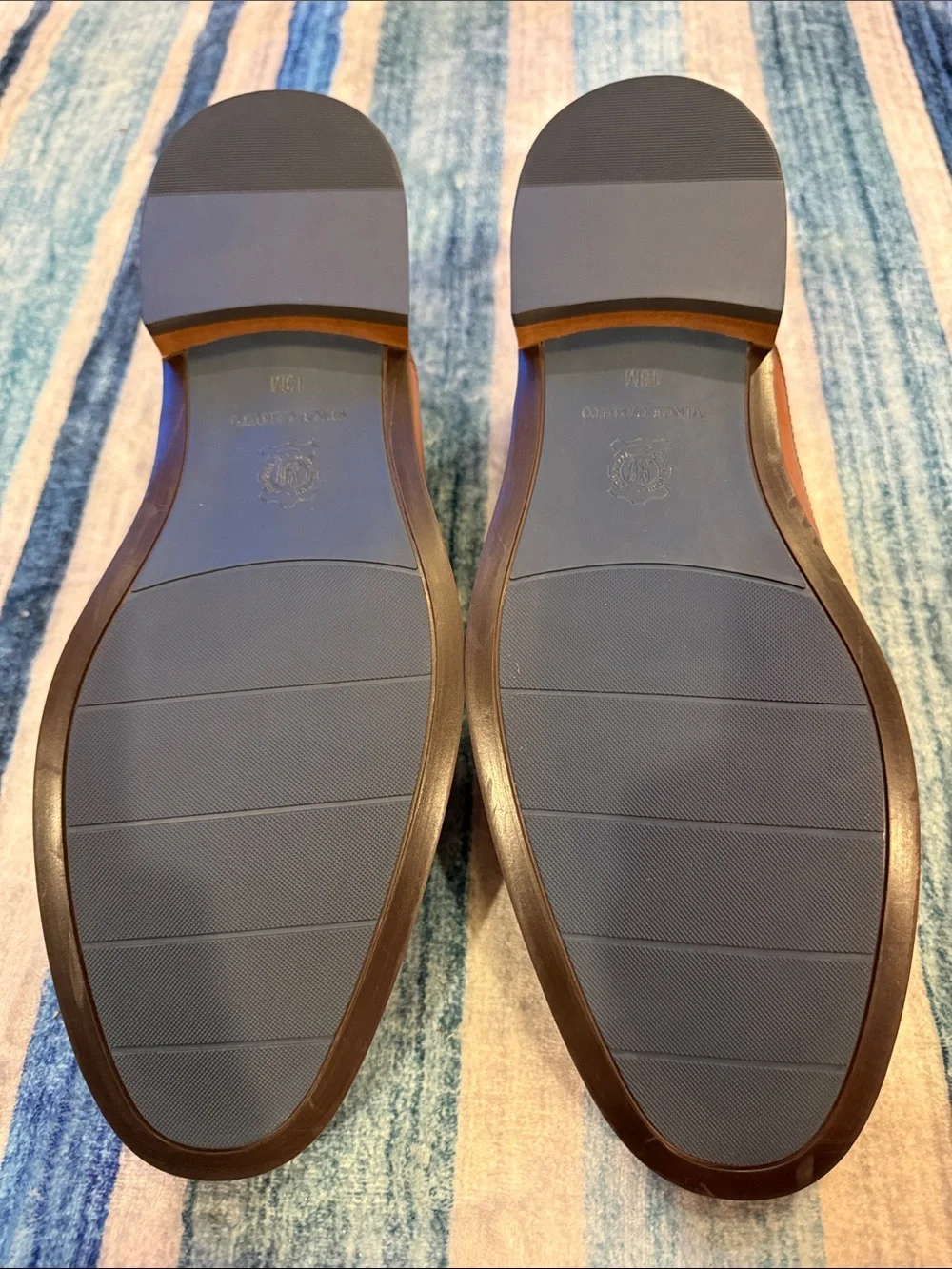 Vince Camuto Cognac Brown Leather Slip-On Loafers